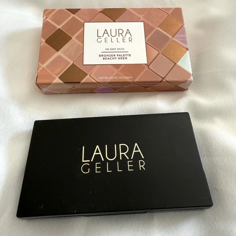 NIB Laura Geller Hi-Def Duo Bronzer Palette - Beachy Keen